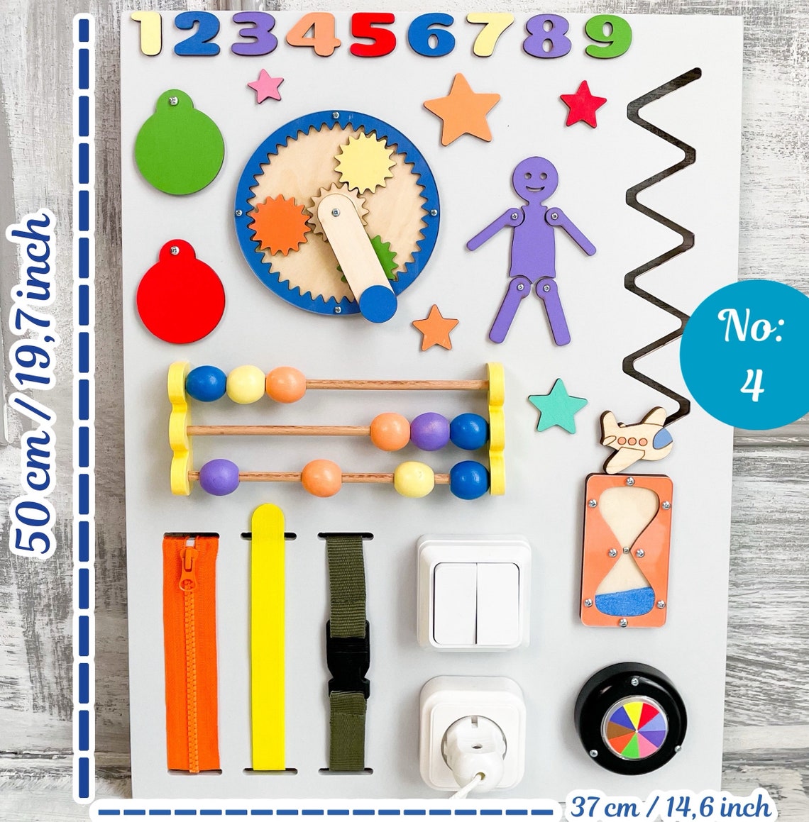✨Large Montessori Busy Board, Toddler Wall Activity Board, Montessori Gift for Boys and Girls to Play and Learn at School, Fine Motor Skills