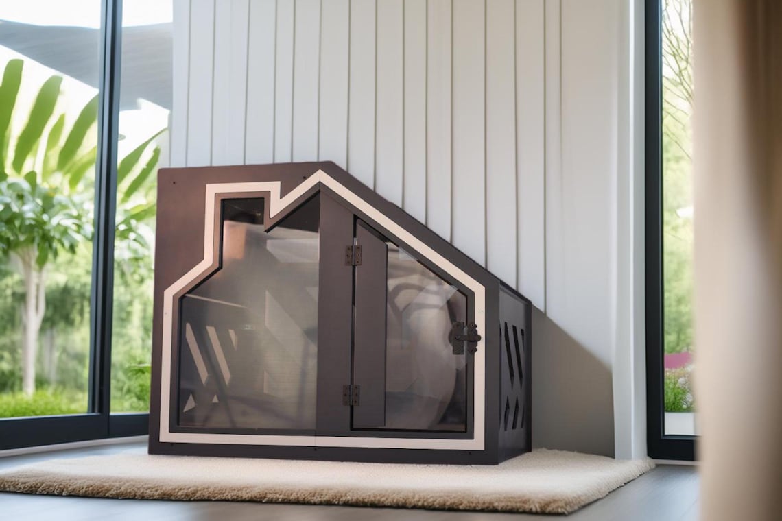 🐾🐶Modern Pet Dog Cage Cat Cage, Indoor Kennel, Wooden Dog House